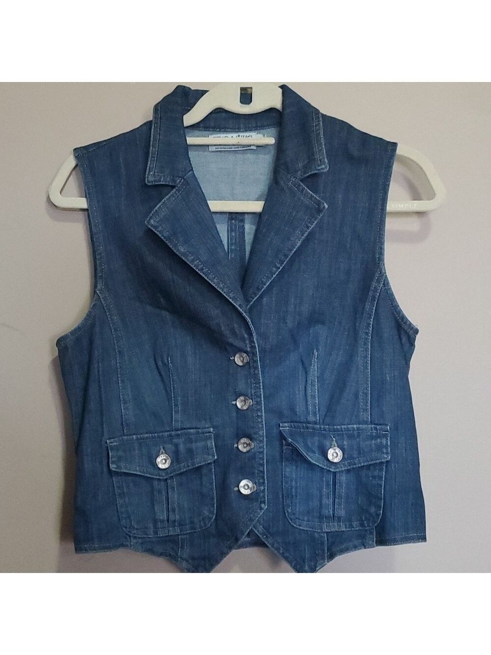 Tribal jeans stretch vest size 6